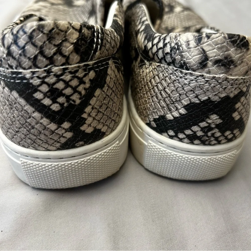 J. CREW Roadtrip Snakeskin-Embossed Slip-On Sneakers